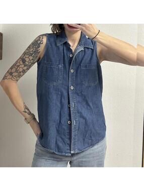 Bill Blass Denim Button Up Shirt